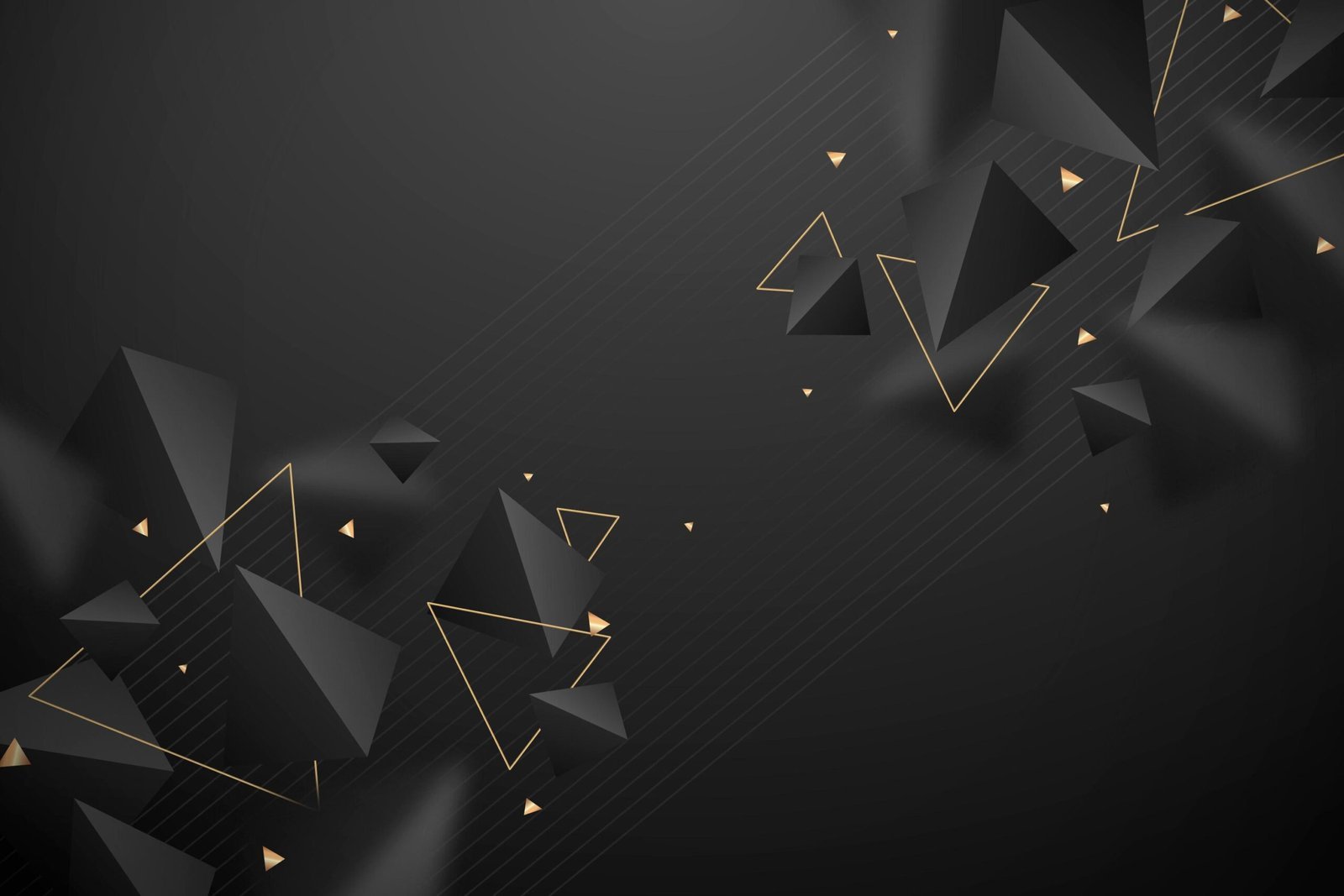 Black and gold geometric background used in Patel Builders artwork